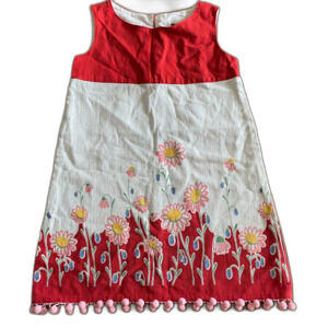 Handmade Peas & Carrots Vintage Floral Tablecloth Dress Girls' 4T